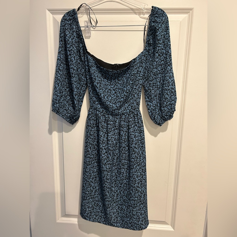 Blue patterned dress Forever 21